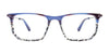 EasyClip EC627 Eyeglasses with Clip-on Sunglasses | Size 50 / Blue & Grey Tort/Dark Steel