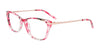 EasyClip EC628 Eyeglasses with Clip-on Sunglasses | Size 50 / Pink & Black & Crystal/Pink Gold