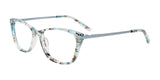 EasyClip EC628 Eyeglasses with Clip-on Sunglasses Teal & Grey & Crystal / Sat Teal