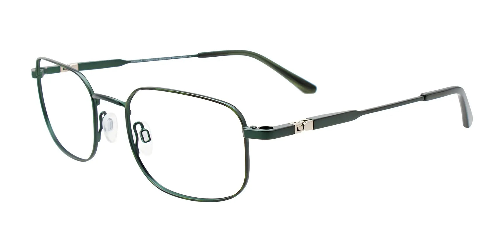 EasyClip EC629 Eyeglasses with Clip-on Sunglasses Dark Green