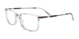 EasyClip EC630 Eyeglasses with Clip-on Sunglasses Crystal Grey