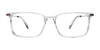 EasyClip EC630 Eyeglasses with Clip-on Sunglasses | Size 50 / Crystal Blue Gradient