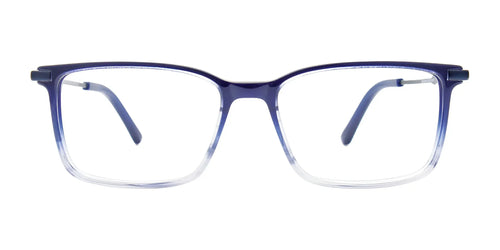 EasyClip EC630 Eyeglasses with Clip-on Sunglasses / Size 50 / Crystal Blue Gradient