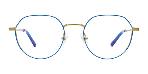 EasyClip EC632 Eyeglasses / Size 47 / Blue & Satin Green