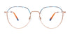 EasyClip EC633 Eyeglasses with Clip-on Sunglasses | Size 51 / Satin Blue & Tortoise