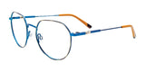 EasyClip EC633 Eyeglasses with Clip-on Sunglasses Satin Blue & Tortoise