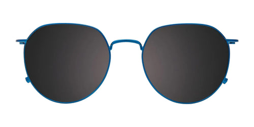 EasyClip EC633 Eyeglasses with Clip-on Sunglasses / Size 51 / Satin Blue & Tortoise