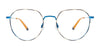 EasyClip EC633 Eyeglasses with Clip-on Sunglasses | Size 51 / Satin Blue & Tortoise