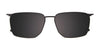 EasyClip EC634 Eyeglasses with Clip-on Sunglasses | Size 50 / Black Transparent