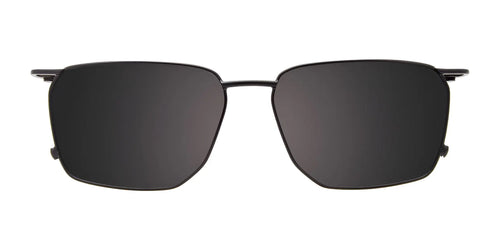EasyClip EC634 Eyeglasses with Clip-on Sunglasses / Size 50 / Black Transparent