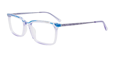 EasyClip EC635 Eyeglasses with Clip-on Sunglasses Purple Crystal