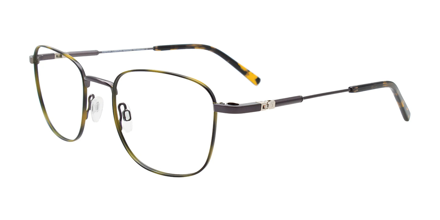 EasyClip EC636 Eyeglasses with Clip-on Sunglasses Dark Steel
