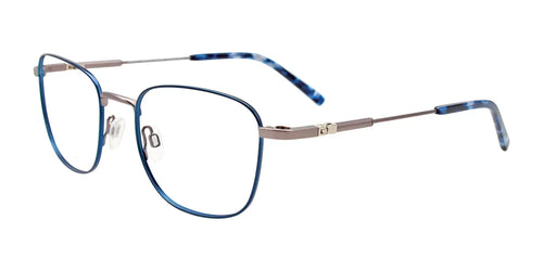 EasyClip EC636 Eyeglasses with Clip-on Sunglasses / Size 51 / Blue