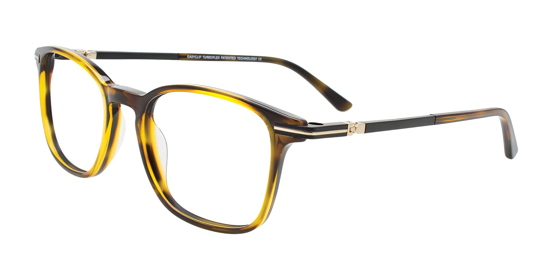 EasyClip EC637 Eyeglasses with Clip-on Sunglasses Marbled Brown / Black