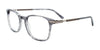 EasyClip EC637 Eyeglasses with Clip-on Sunglasses | Size 49 / Transparent Grey/Steel