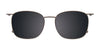 EasyClip EC637 Eyeglasses with Clip-on Sunglasses | Size 49 / Marbled Blue/Blue