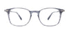 EasyClip EC637 Eyeglasses with Clip-on Sunglasses | Size 49 / Marbled Blue/Blue