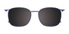 EasyClip EC637 Eyeglasses with Clip-on Sunglasses | Size 49 / Marbled Blue/Blue