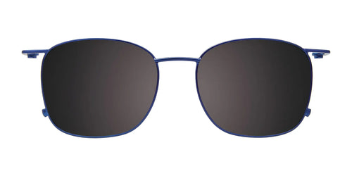 EasyClip EC637 Eyeglasses with Clip-on Sunglasses / Size 49 / Marbled Blue/Blue
