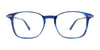 EasyClip EC637 Eyeglasses with Clip-on Sunglasses | Size 49 / Marbled Blue/Blue