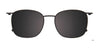 EasyClip EC637 Eyeglasses with Clip-on Sunglasses | Size 49 / Marbled Blue/Blue