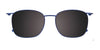 EasyClip EC637 Eyeglasses with Clip-on Sunglasses | Size 49 / Marbled Blue/Blue