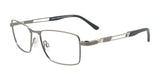 EasyClip EC638 Eyeglasses with Clip-on Sunglasses Steel