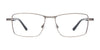 EasyClip EC638 Eyeglasses with Clip-on Sunglasses | Size 50 / Black & Steel