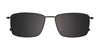 EasyClip EC638 Eyeglasses with Clip-on Sunglasses | Size 50 / Black & Steel