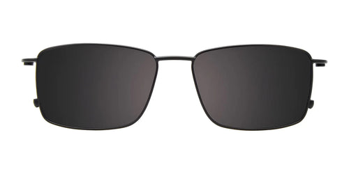 EasyClip EC638 Eyeglasses with Clip-on Sunglasses / Size 50 / Black & Steel