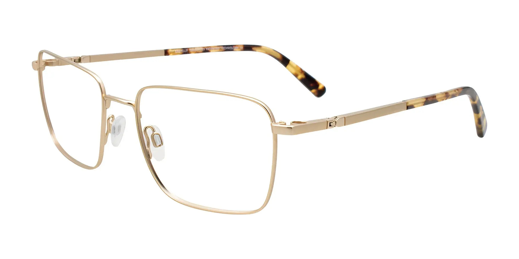 EasyClip EC639 Eyeglasses with Clip-on Sunglasses Gold