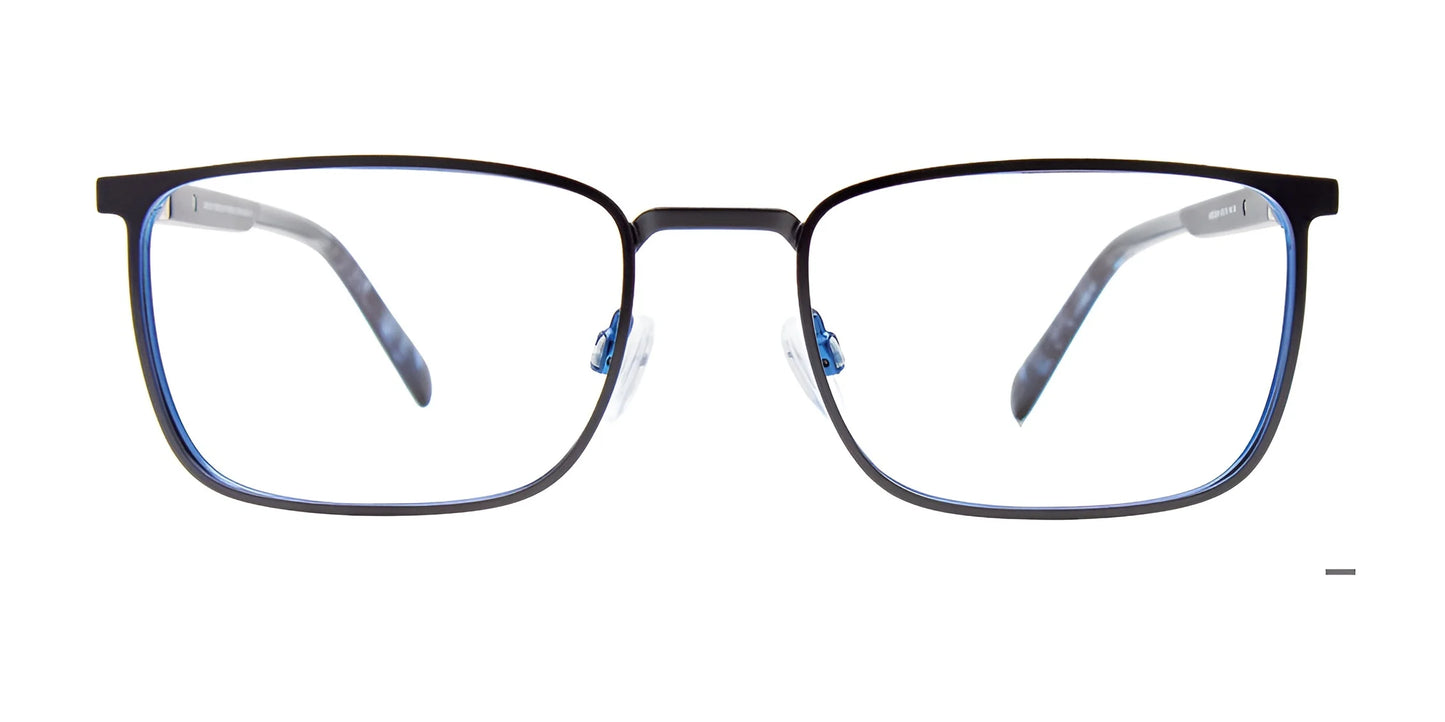 EasyClip EC641 Eyeglasses with Clip-on Sunglasses Black