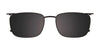 EasyClip EC641 Eyeglasses with Clip-on Sunglasses | Size 53 / Black