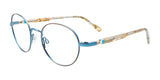 EasyClip EC642 Eyeglasses with Clip-on Sunglasses Brown & Light Blue