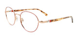 EasyClip EC642 Eyeglasses with Clip-on Sunglasses Red & Gold