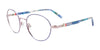 EasyClip EC642 Eyeglasses with Clip-on Sunglasses | Size 50 / Blue & Lavender