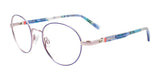 EasyClip EC642 Eyeglasses with Clip-on Sunglasses Blue & Lavender