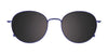 EasyClip EC642 Eyeglasses with Clip-on Sunglasses | Size 50 / Blue & Lavender