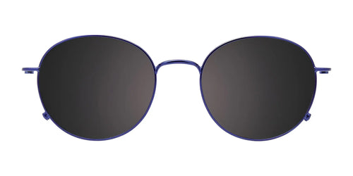 EasyClip EC642 Eyeglasses with Clip-on Sunglasses / Size 50 / Blue & Lavender