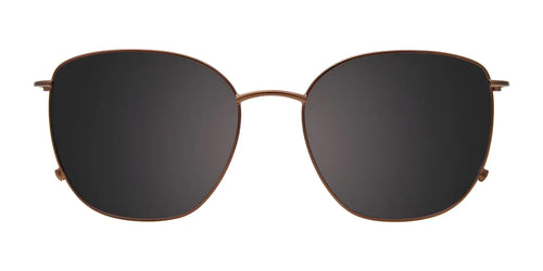 EasyClip EC643 Eyeglasses with Clip-on Sunglasses / Size 54 / Dark Brown