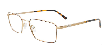 EasyClip EC645 Eyeglasses with Clip-on Sunglasses Tortoise & Gold