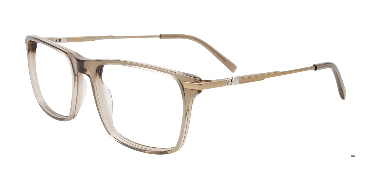 EasyClip EC646 Eyeglasses with Clip-on Sunglasses Slate Grey Transparent
