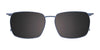 EasyClip EC646 Eyeglasses with Clip-on Sunglasses | Size 53 / Blue Trasparent