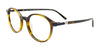 EasyClip EC647 Eyeglasses with Clip-on Sunglasses | Size 49 / Marble Brown & Blue