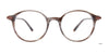 EasyClip EC647 Eyeglasses with Clip-on Sunglasses | Size 49 / Greysh Brown & Brown