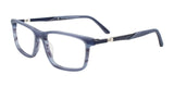 EasyClip EC648 Eyeglasses with Clip-on Sunglasses Matt Marble Blue / Blue