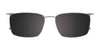 EasyClip EC648 Eyeglasses with Clip-on Sunglasses | Size 54 / Matt Marble Blue/Blue