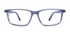 EasyClip EC648 Eyeglasses with Clip-on Sunglasses | Size 54 / Matt Marble Blue/Blue