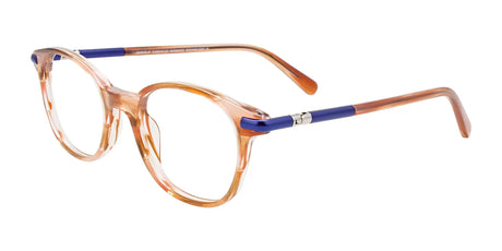 EasyClip EC649 Eyeglasses Brown Striped & Blue