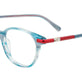 Teal Striped & Red